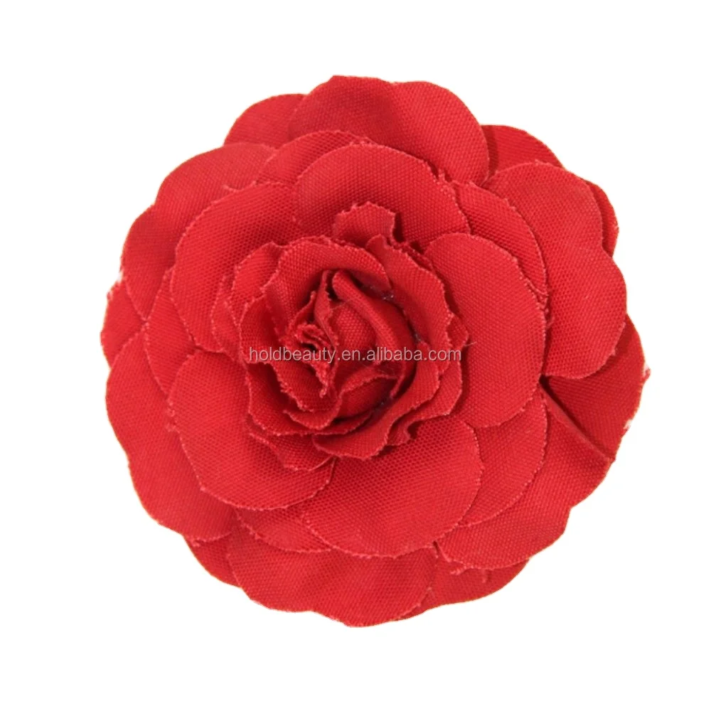 Цветок из плотной ткани ручной работы