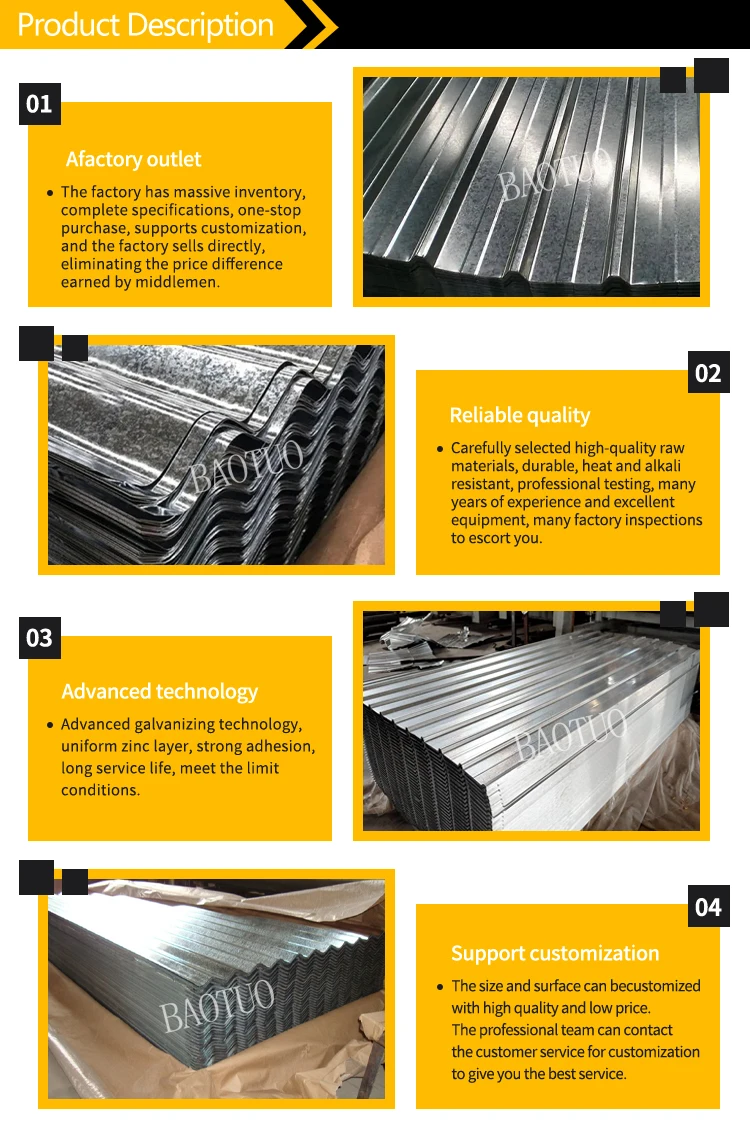 22 Gauge 14 Ft Galvanized Zinc Metal Corrugated Gi Steel Roofing Sheets