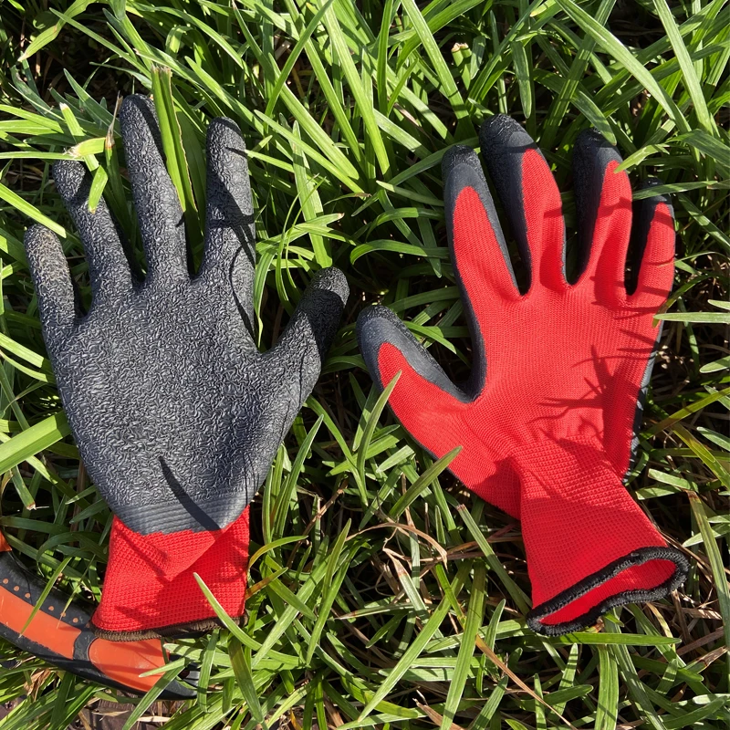 Rubber Coated Working Gloves Red – KEY Company