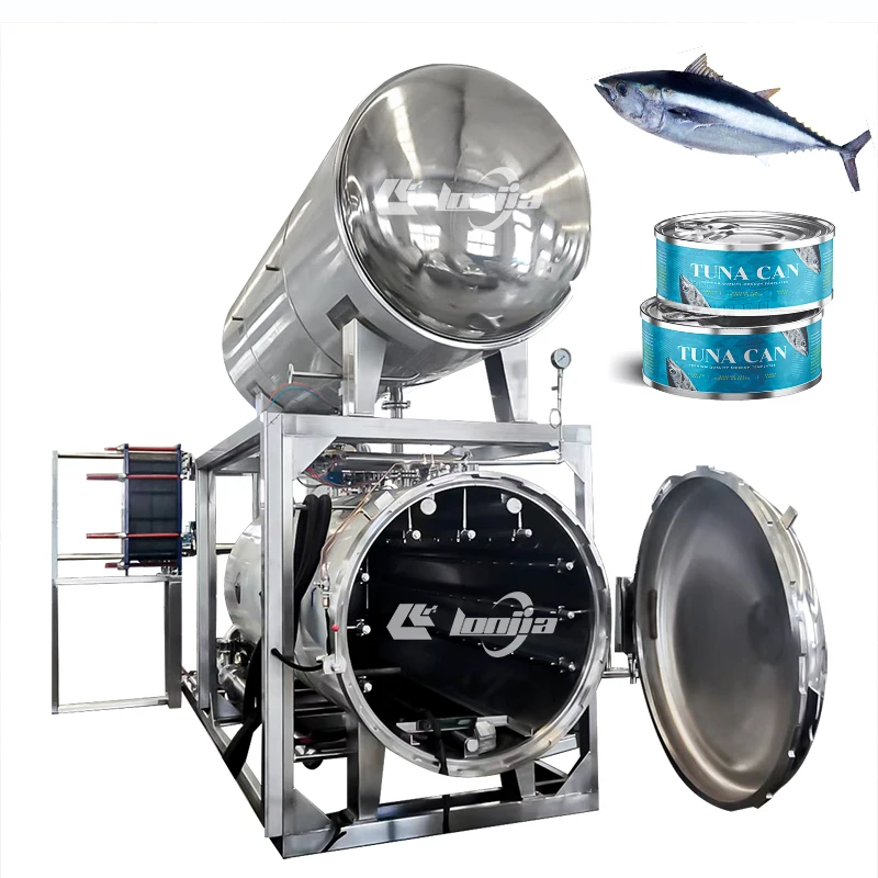 Automatic Sardine Can Sterilization Line CE Certification for Food Processing Continuous Sardine Can Sterilizer Machine