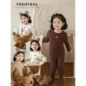YOEHYAUL GD3516 Unisex Boy Girl Bulk Wholesale Kids Pajamas Homewear Two Pieces Baby Toddler Girls Sleepwear Pajamas Set for Kid