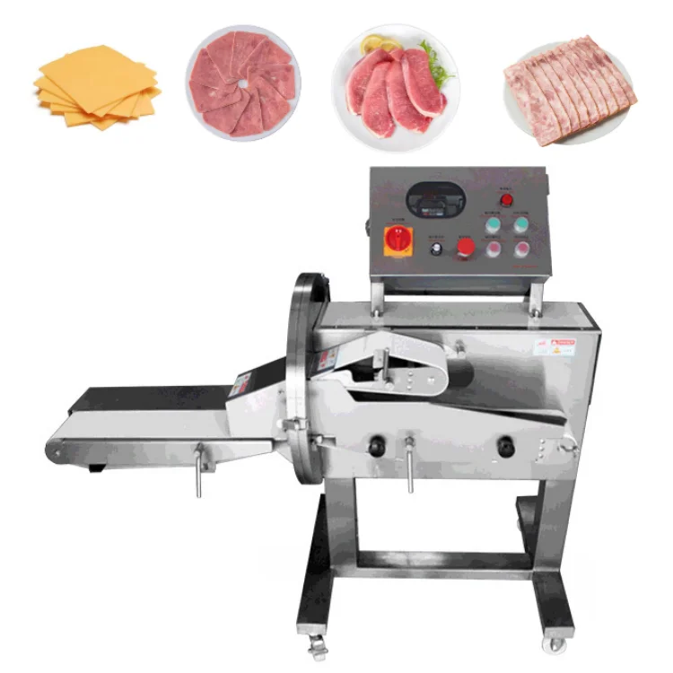 Cheese Slice Machine Deli Salami Slicer Industrial Biltong Slicer Automatic Bacon Meat Slicer Machine