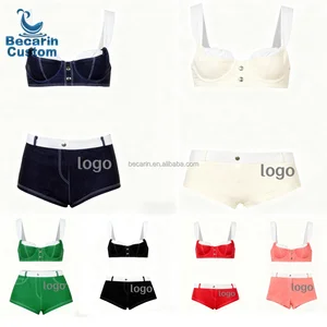 OEM 2026 Summer Trend Denim Women's Swimwear Sets Luxury  High-elastic Wrinkle-resistant Swimsuit Resort Wear Bikinis Beachwear