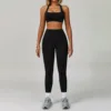 Cross Bra + Leggings (Black)