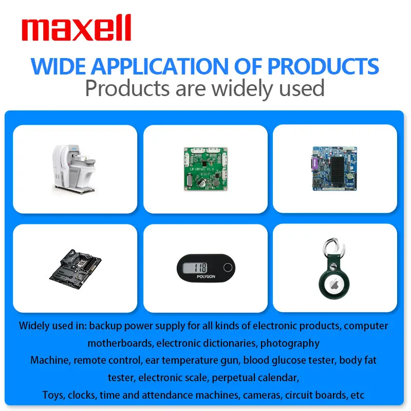 MAXELL CR2032 3V Button Battery with Solder Legs Is Suitable for Computer Smart Devices PLC Motherboard