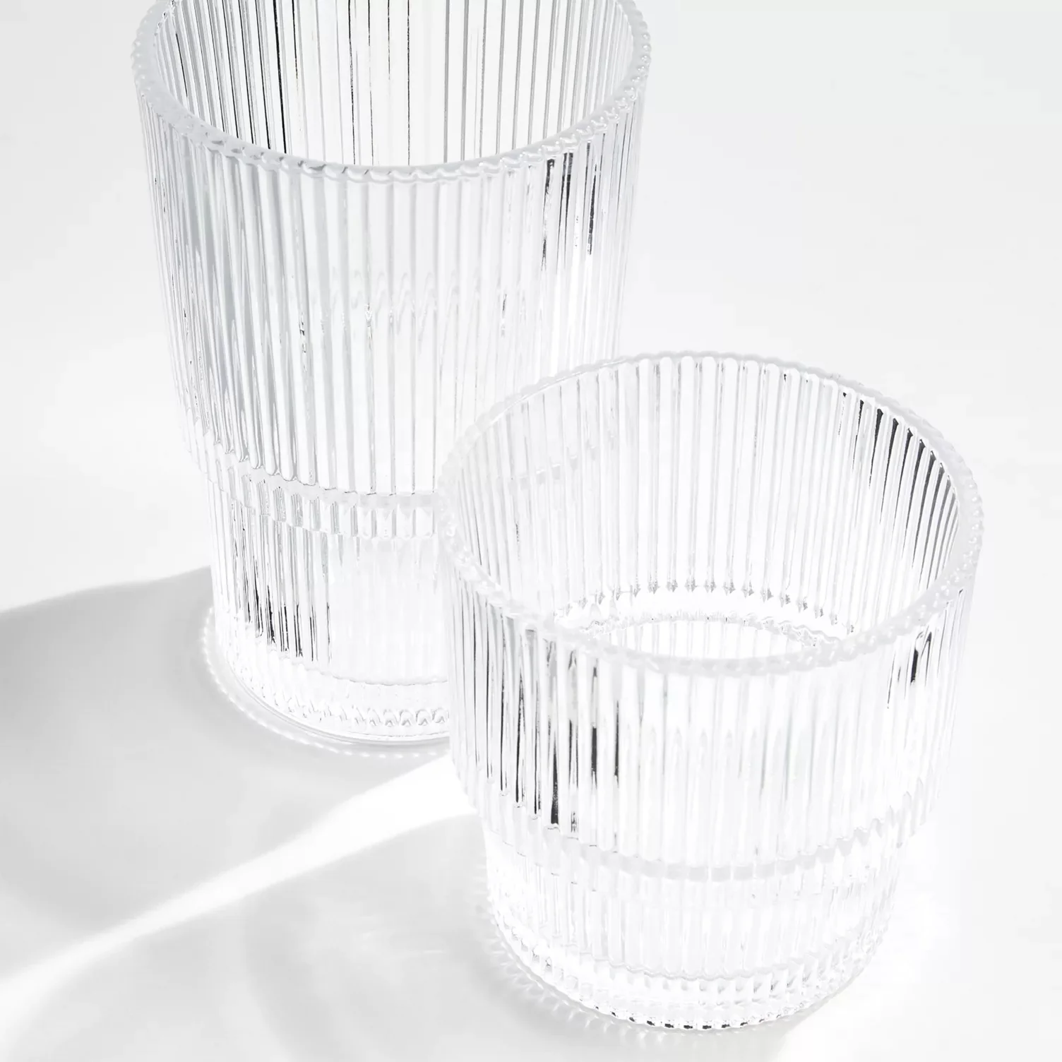 Ribbed Fluted Vertical Stripe Reeded Texture Smoked Grey and clear Ripple Glass