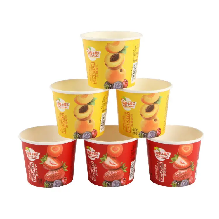 Personalize Custom Design Ice Cream Cup Take Away Bowl With Lid