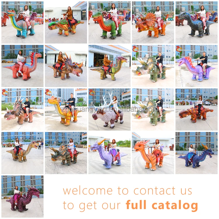 DZ04 Riding Dinosaur Machine Ride on Scooter Walking Dinosaur Rides Animal Kiddy Rides for Mall