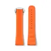 Orange+ silver buckle