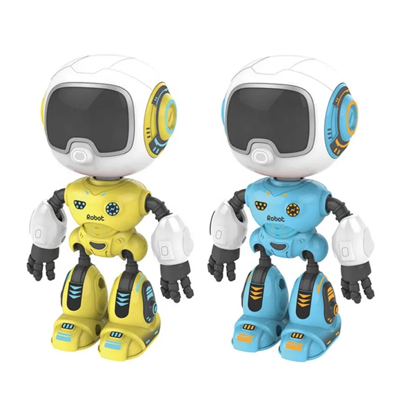 Very Hot Christmas Gifts Inductive Robots Touch Reaction Metal Mini Robot  Toys With Sound and Lights 958