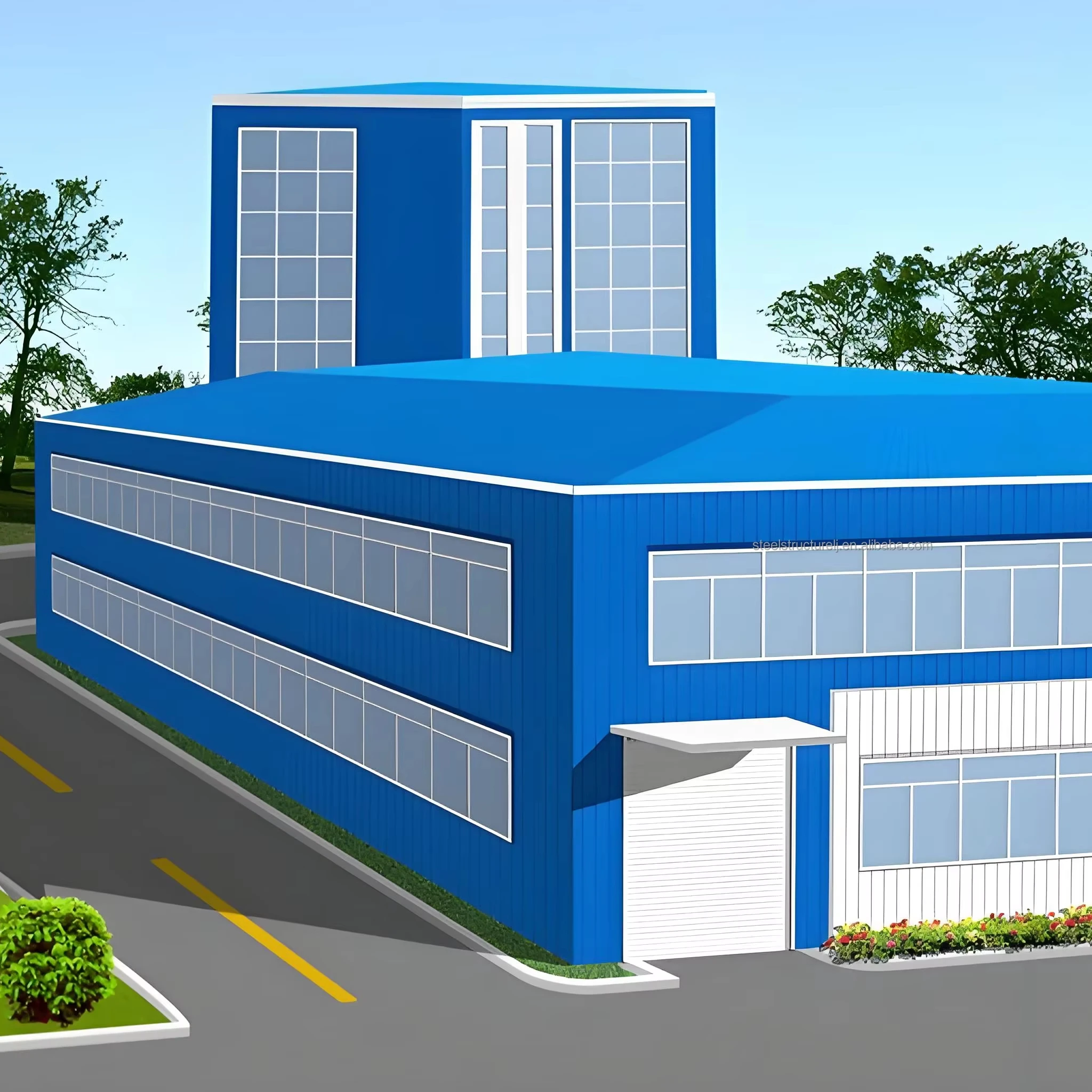 Заводская мастерская сборная стальная конструкция склад дом металлические конструкции здания