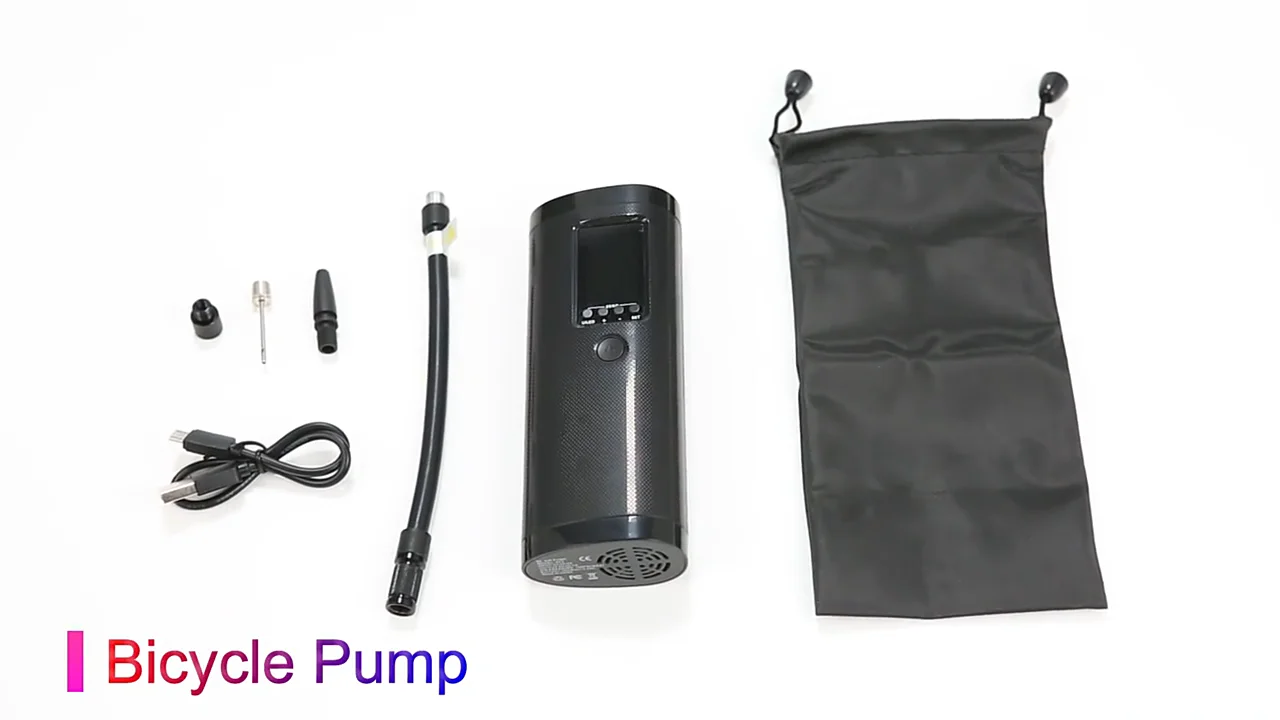 Tire Inflator Portable Air Compressor Bicycle Pump With Digital