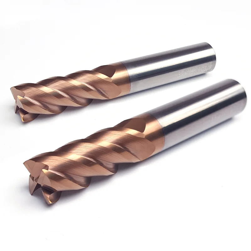 HRC58 Standard length Solid Carbide Cutters End Mill 4 Flute Corner