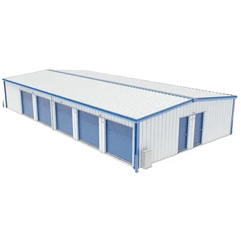 Newly Designed Prefabricated Movable Steel Structure Houses Warehouse Sheds Factory Processing Light Characteristics Included