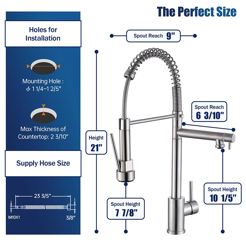 Kitchen Sink Hot And Cold Faucet American Spring Universal Rotating ...