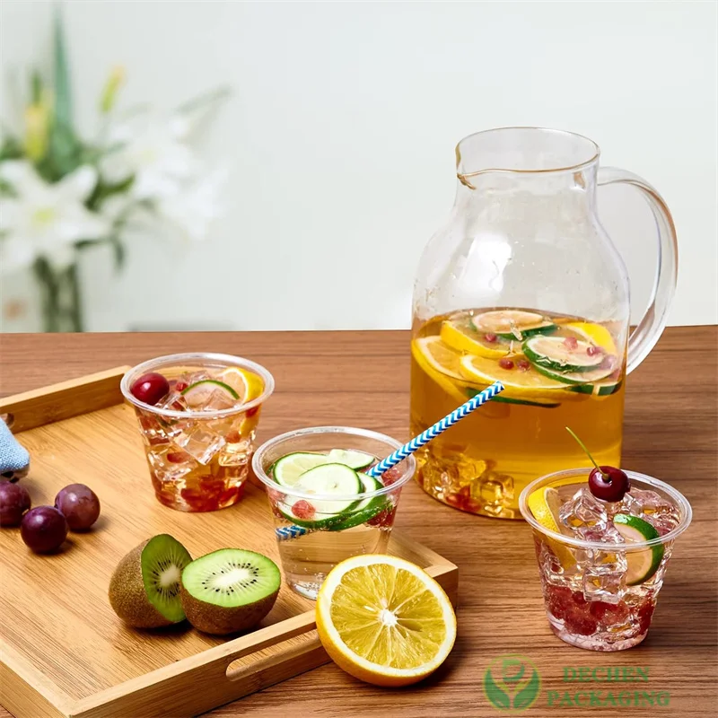 Boba Bubble Tea Cup 9 Oz Clear Plastic Cups