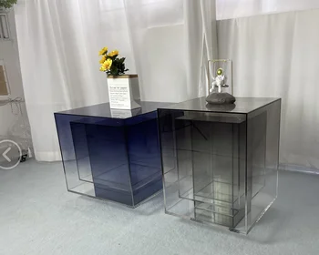 Acrylic gradient modern creative tea table