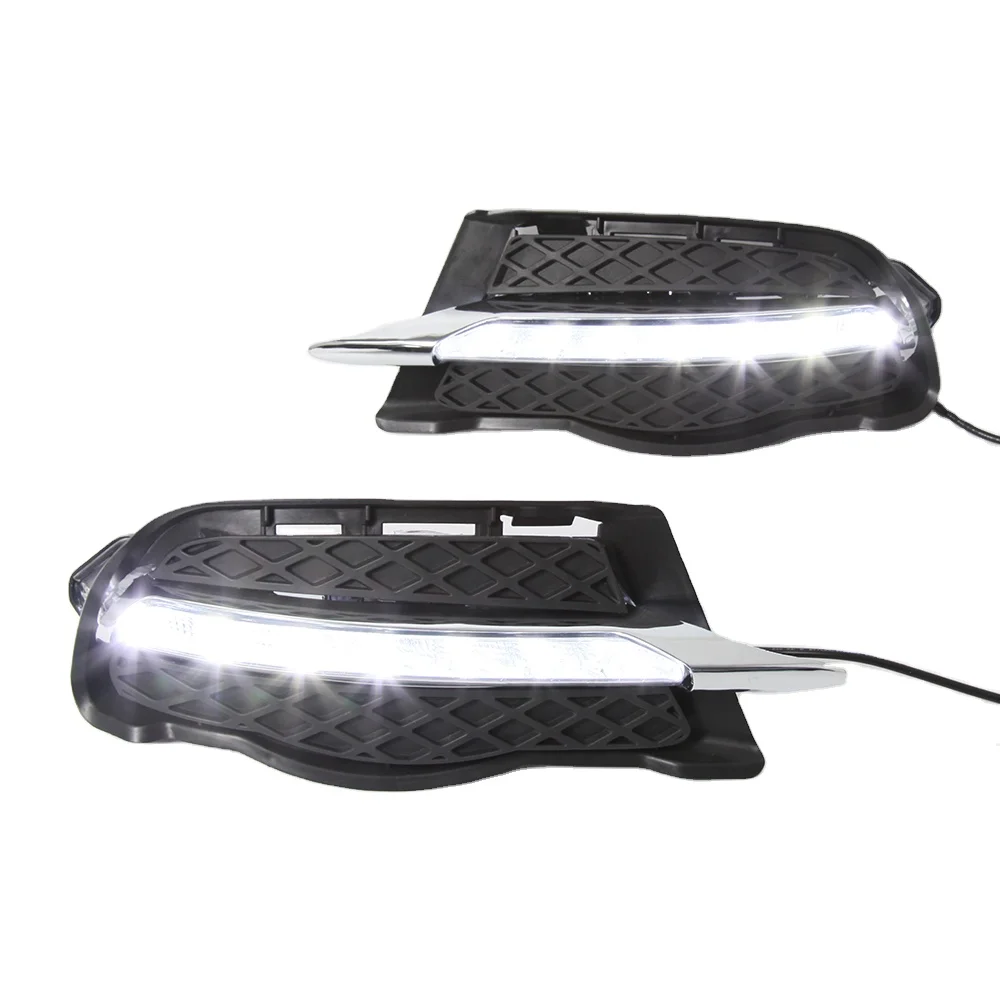 Daytime Running Lights LED Assembly Fog Driving Lamp Cover for Mercedes Benz C Class W204 C180 C200 C250 C260 C300 2008 2010