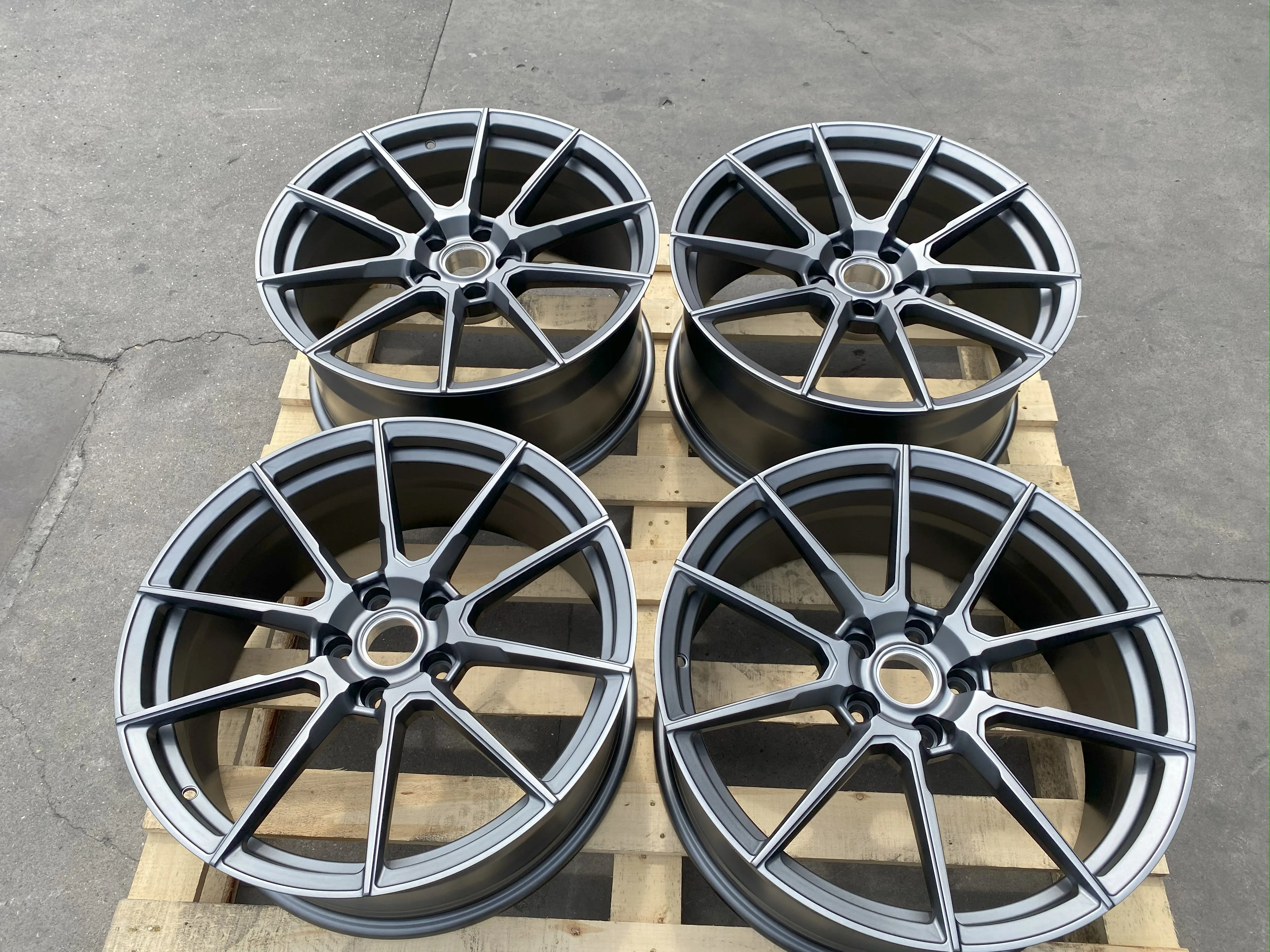 GVICHN matte black luxury custom forged wheels for sports car 16 - 26 inch aluminum alloy rims 5x112 5x114.3 5x120 wheel hub