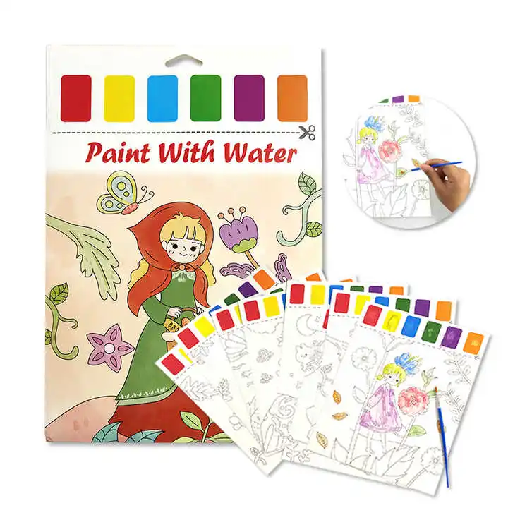 Hot Sale Custom Design Acrylic Oil Watercolor Painting Coloring Book For Children Adults