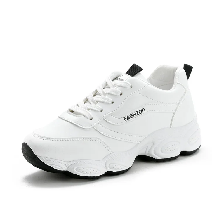 Sport Scarpe Da Corsa Traspirante Scarpe Di Tendenza Moda Casual Bianco  Delle Donne Di Stile Coreano Del Merletto Selvaggio - Buy Lace-up Elastico  Traspirante Di Spessore Con La Suola Scarpe Da Tennis