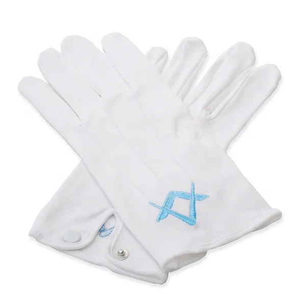 Оптовая продажа, 100% хлопковые перчатки с застежкой