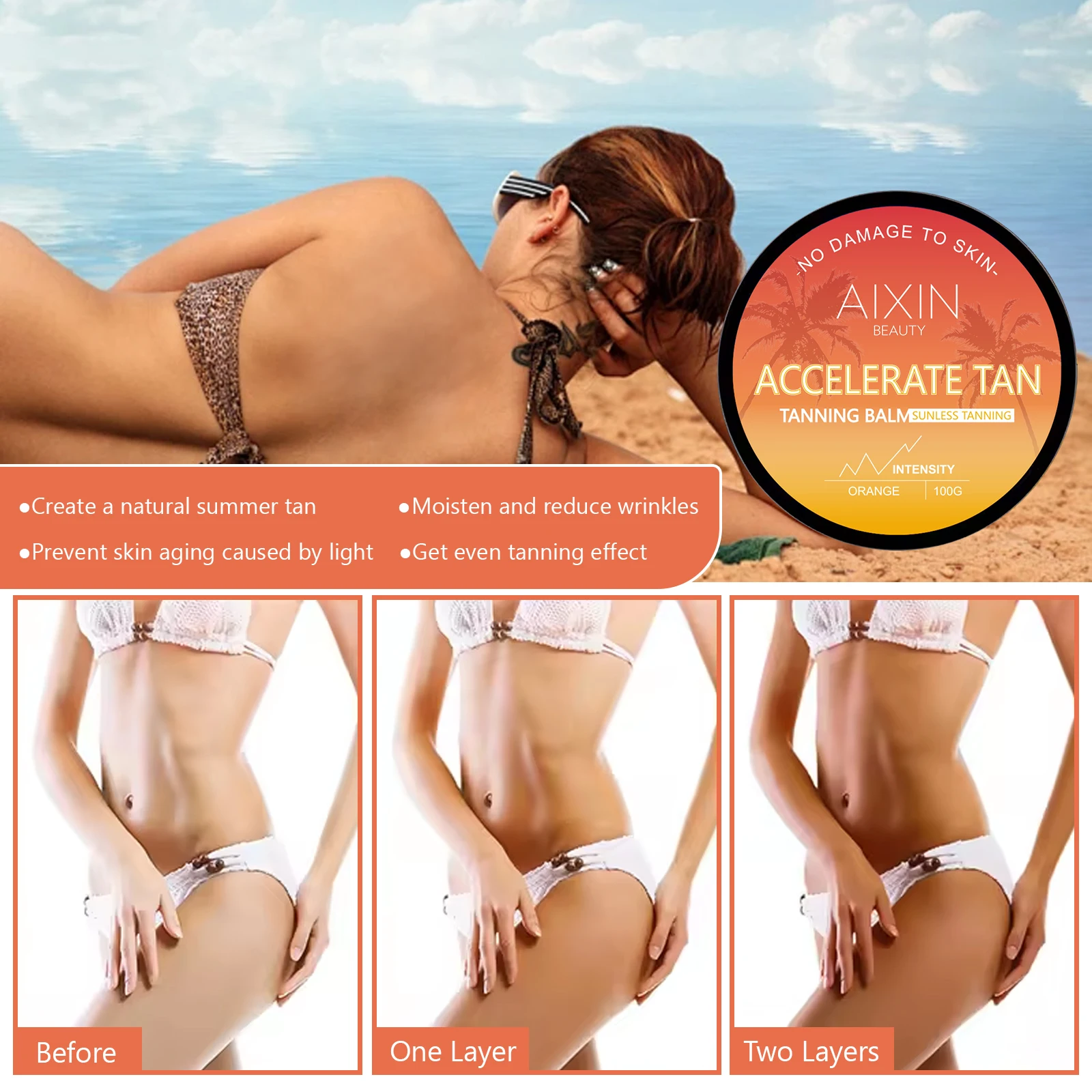 Aixin Private Label 100ML Tanning Gel Accelerator - Durable Bronze