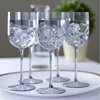 Copa de vino de plástico transparente