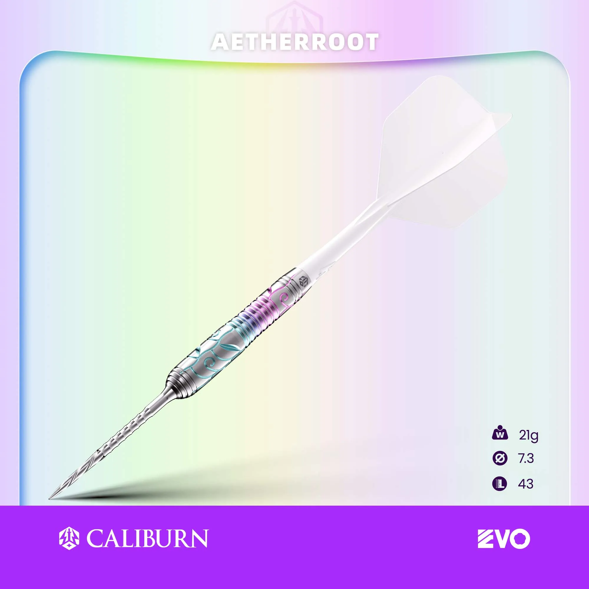 CALIBURN Aetherroot ダーツ 17g ソフトティップ Professional Player Collection 90% Tungsten Darts Set - Aetherroot