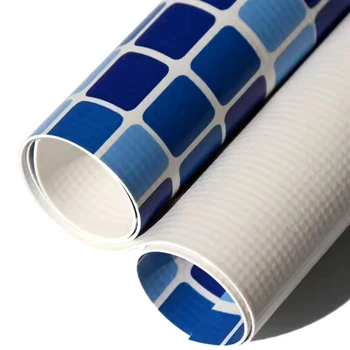 1.2 1.5 mm thick antichlorine swimming pool liner material waterproof blue pvc vinyl pool foil