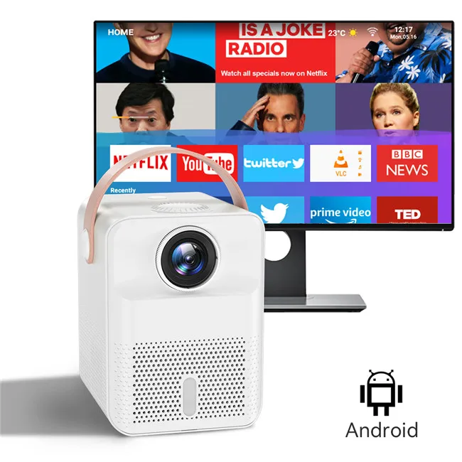 Sainyer X8-D HDスマートプロジェクター｜30-120インチ、720P、Wi-Fi対応