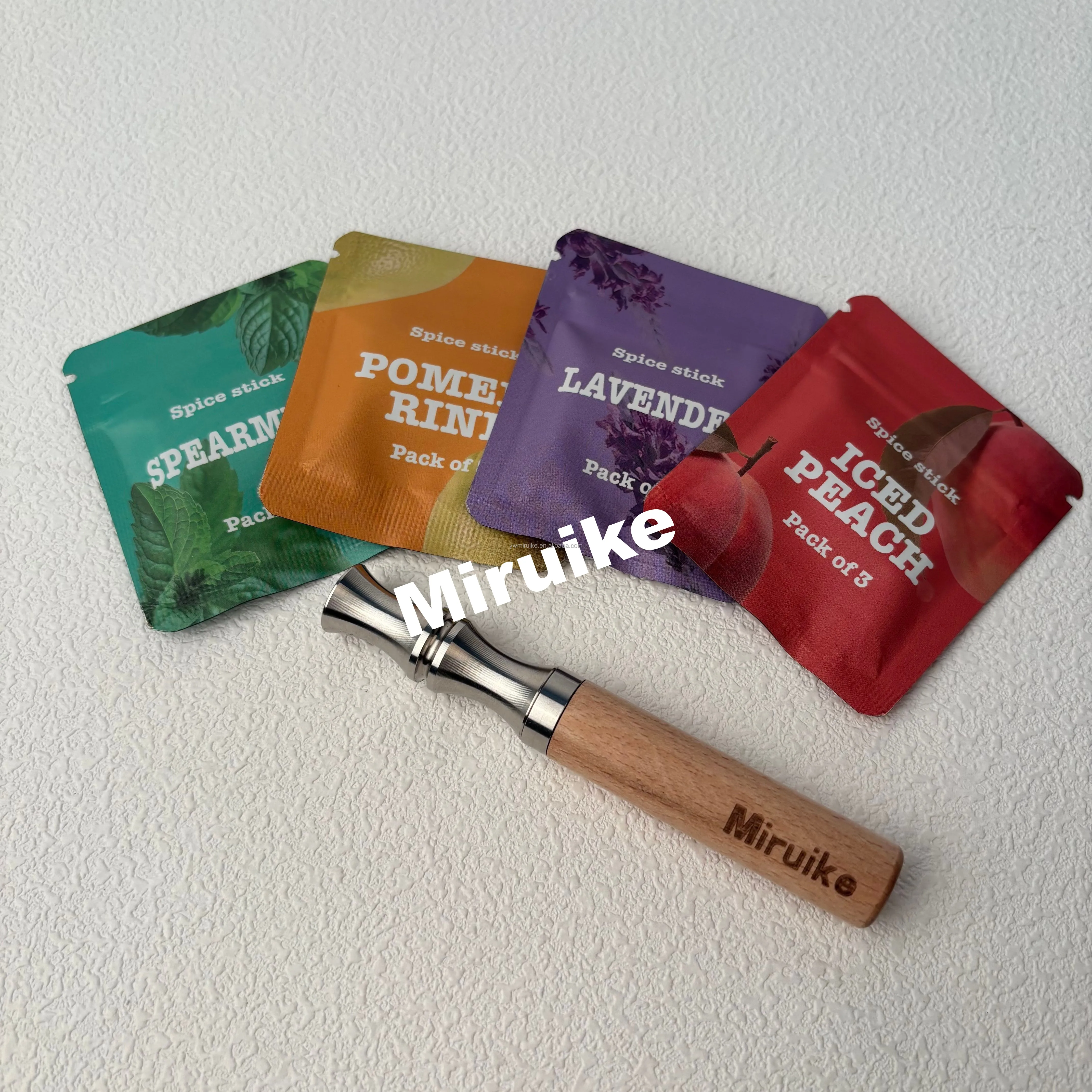 2025 Custom Insert Core Smokeless Wood Steel Stop Free Nicotin Quit Puff Air Inhaler Stick Breathing Necklace for Smoking