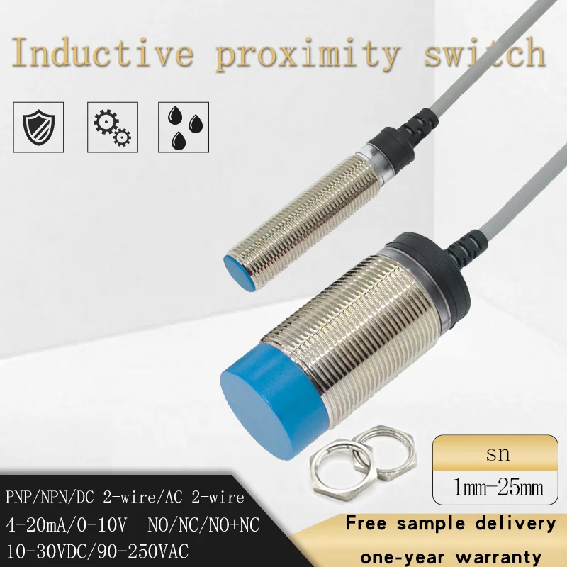 Small square Inductive proximity switch sensor   DC 24V 2-wire 3 -Wire sn04-p SN04-N  NPN NO 5mm detection distance details