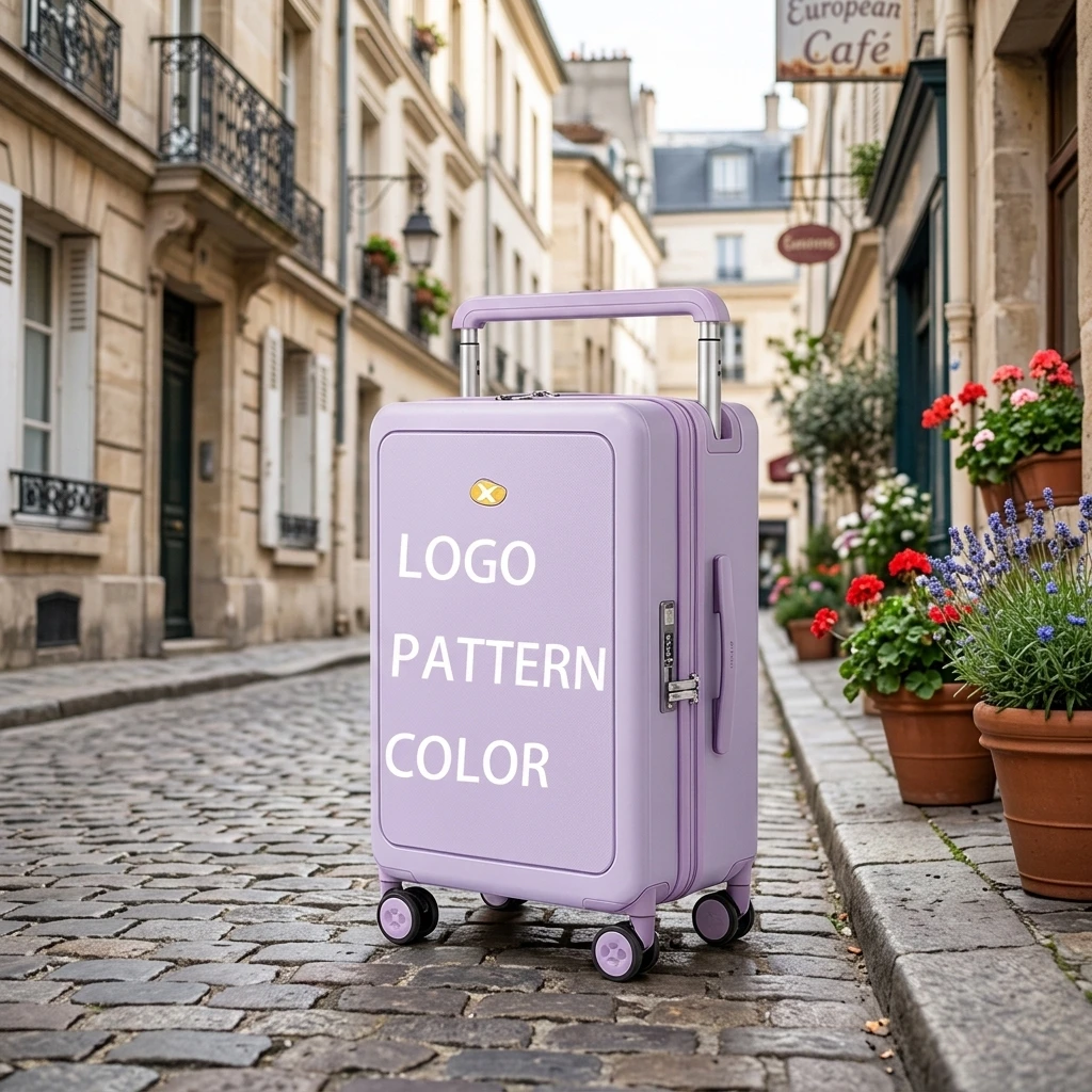Factory Directly Customize Brand PC ABS Luggage Front Open Hard Shell Luggage Case TSA Lock Fashionable Suitcase for Travel 1 Factory Directly Customize Brand PC ABS Luggage Front Open Hard Shell Luggage Case TSA Lock Fashionable Suitcase for Travel