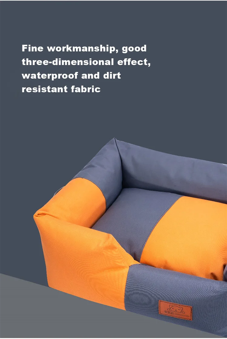 Durable Waterresistant Washable Oxford Fabric Pet Bed Rectangle Dog