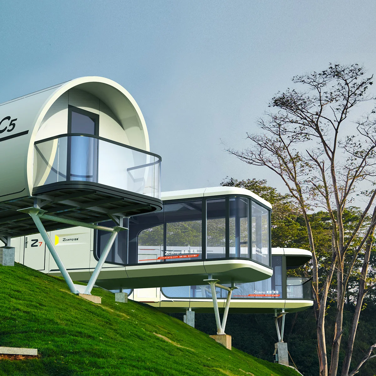 Zcamp C5 Modular House Prefabricated House Campsite Villa Hotel Easy Assemble Prefab House Mobile Capsule Prefabricated Office