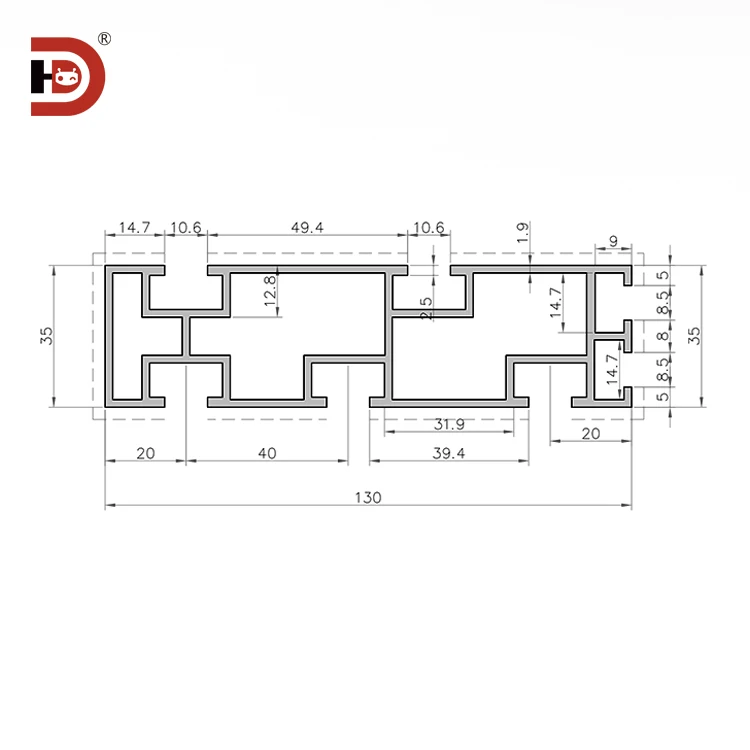 product 35130 industrial extruded aluminum profile edge protection roller 20thick assembly line roller edge protection aluminum profile-3