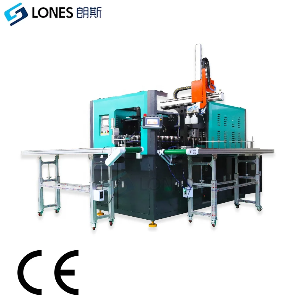 LS-A2 Fully Automatic PET Jar Blowing Machine 10ML-2L Big Mouth Jar Can Bottle Maker 2000BPH Preform Loader PLC Core PP