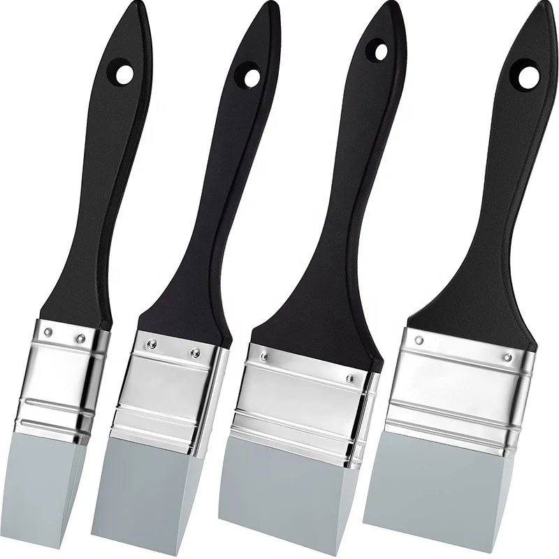 4 шт. силиконовых кейсов набор кистей для рисования Смола малярные кисти катализатора плоский силиконовый Кисть Акриловая и чернила на водной основе инструментов