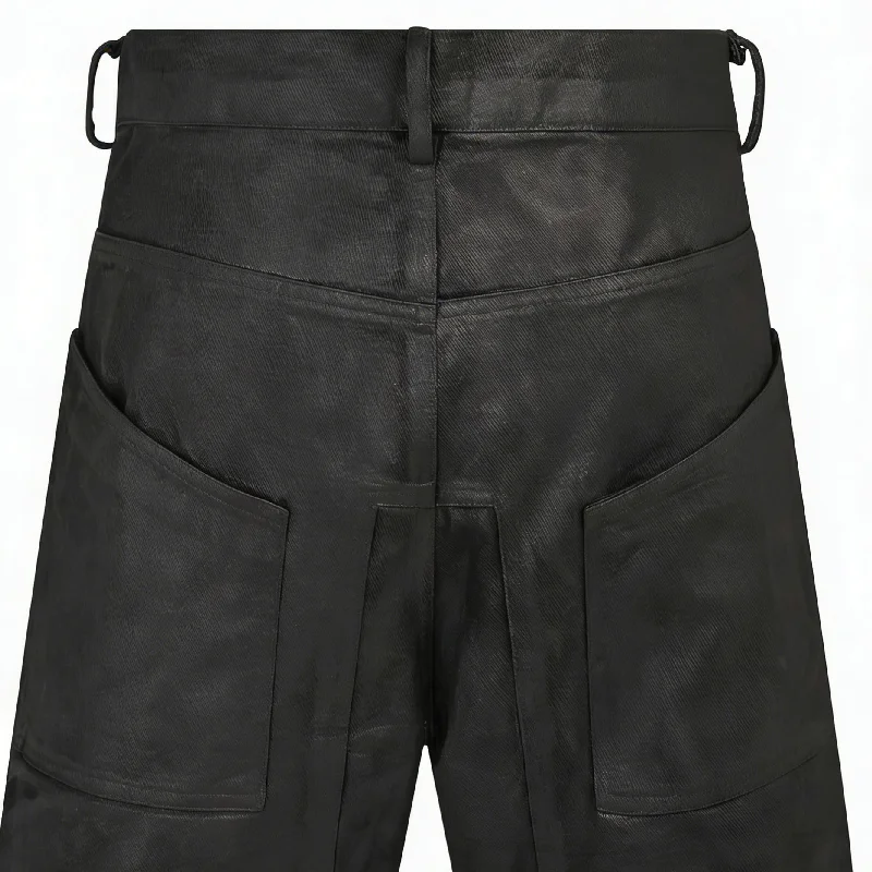 Salati Punk Jean Hommes Manufacturer Custom Streetwear Hip Hop Low Rise Waxed Vintage Flared Trouser Denim Pant Stacked Jean Men gallery 4