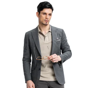 Custom Made Bespoke Custom Logo Good Quality Comfortable Cotton Plaid Formal Men Blazers Suit Jacket Suit for Men