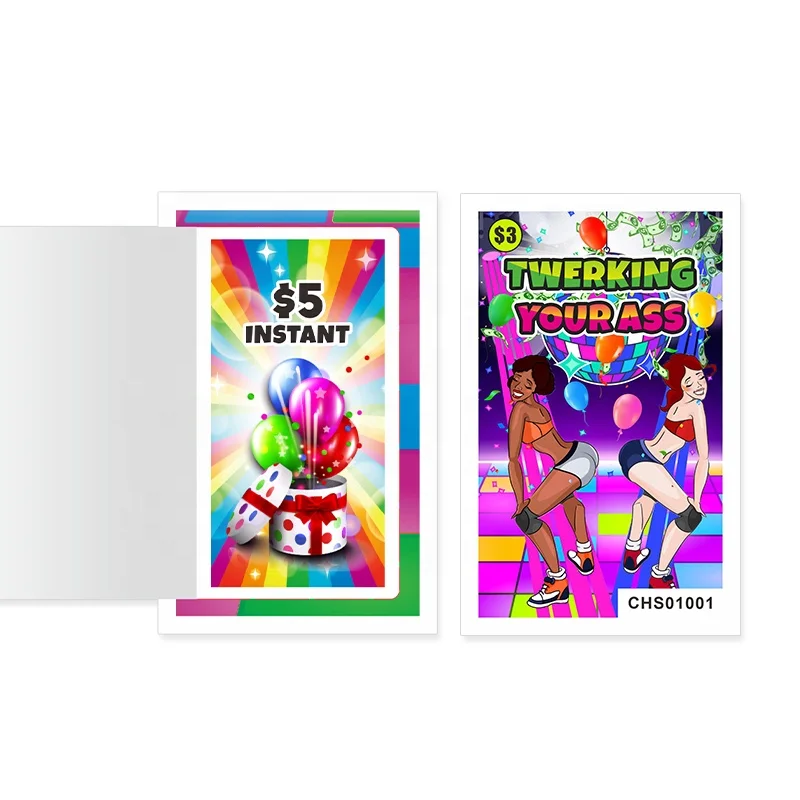 Custom Multi Window Circle Rectangle Recyclable Pull Tab Offset Printing Lottery Games Instant Girly Pull Tabs Lottery