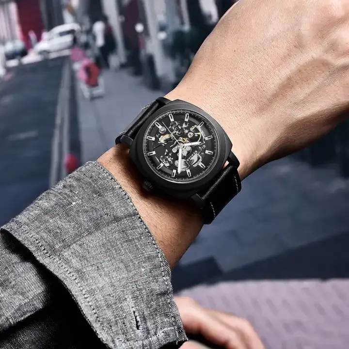 Wrist Watch Maker Watch DIY Watchmaking Kit Mosel With Date Black