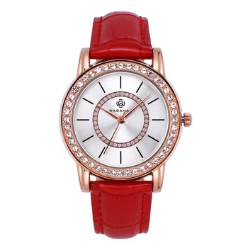 Wholesale Price Women Charm Ladies Leather Wristwatches Made in PRC Custom Logo Luxury Watch Diamond Quartz Watch for Lady
