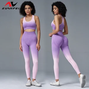 Womens Sportswear Stretch Seamless Leggings for Women Jogging Fitness Yoga Sets