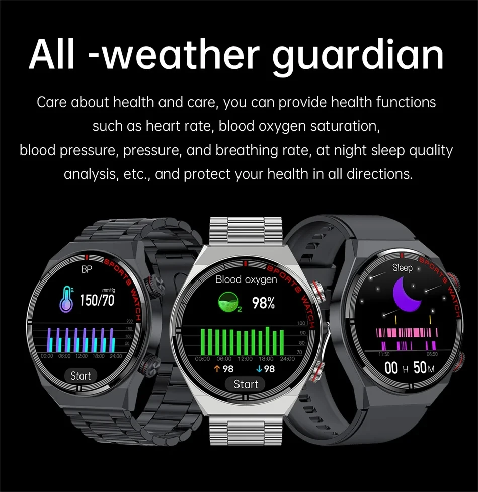 ECG+PPG BT Call QW39 Smart Watch 2024 Sports Bracelet NFC Waterproof Custom Watch Face Men QW39 SmartWatch Round For IOS Android