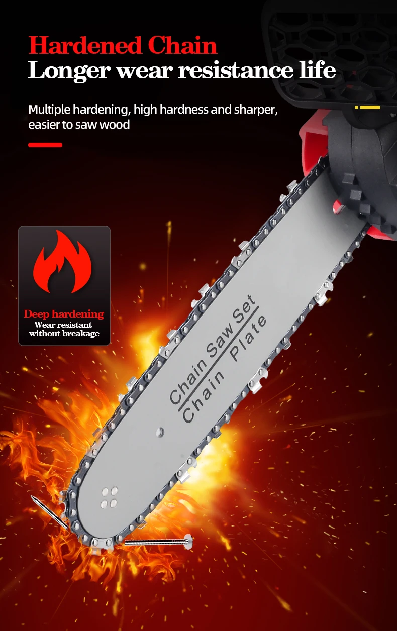 12inch Cordless Chain Saw Rechargeable Battery Portable Lithium Battery