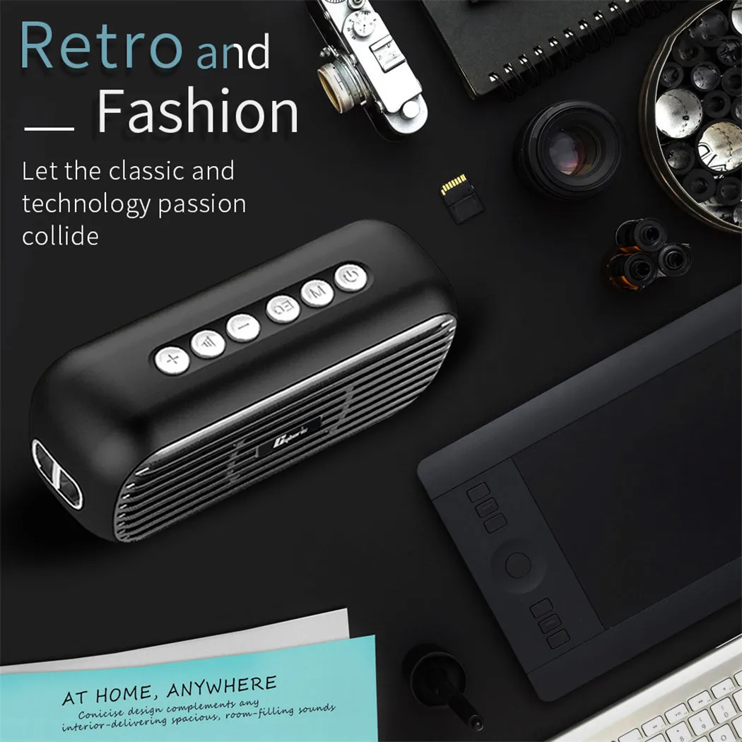 T5 Pro Speakers Storage Clearance 40W Power Retro Style Classical Blue Tooth Wireless Boombox