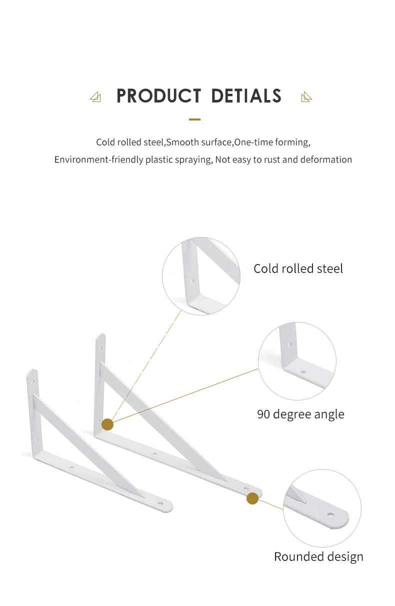 Factory Direct Supply Heavy Duty Metal Basics Bracket Wall Shelf ...