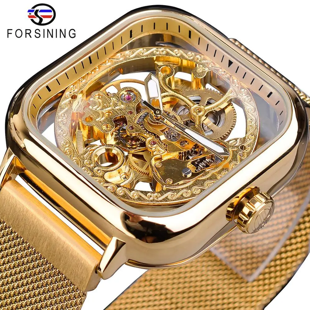 Forsining Golden Men's Automatic Watch - Luxury & Precision